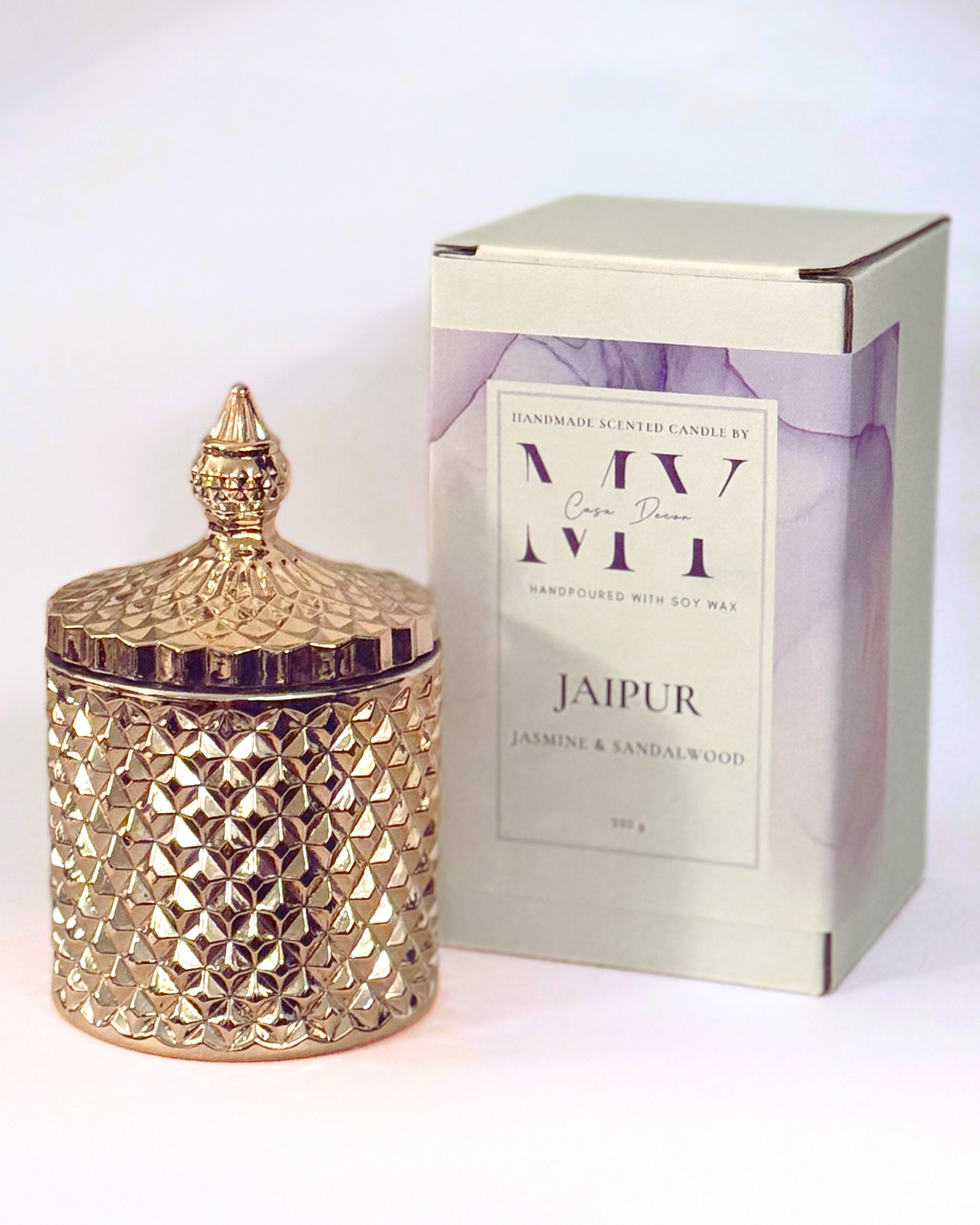 Gold Electroplated Crystal Jar