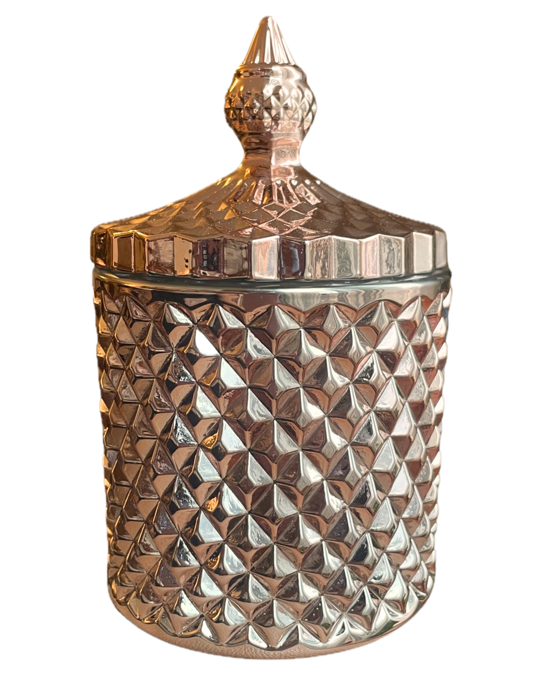 Gold Electroplated Crystal Jar