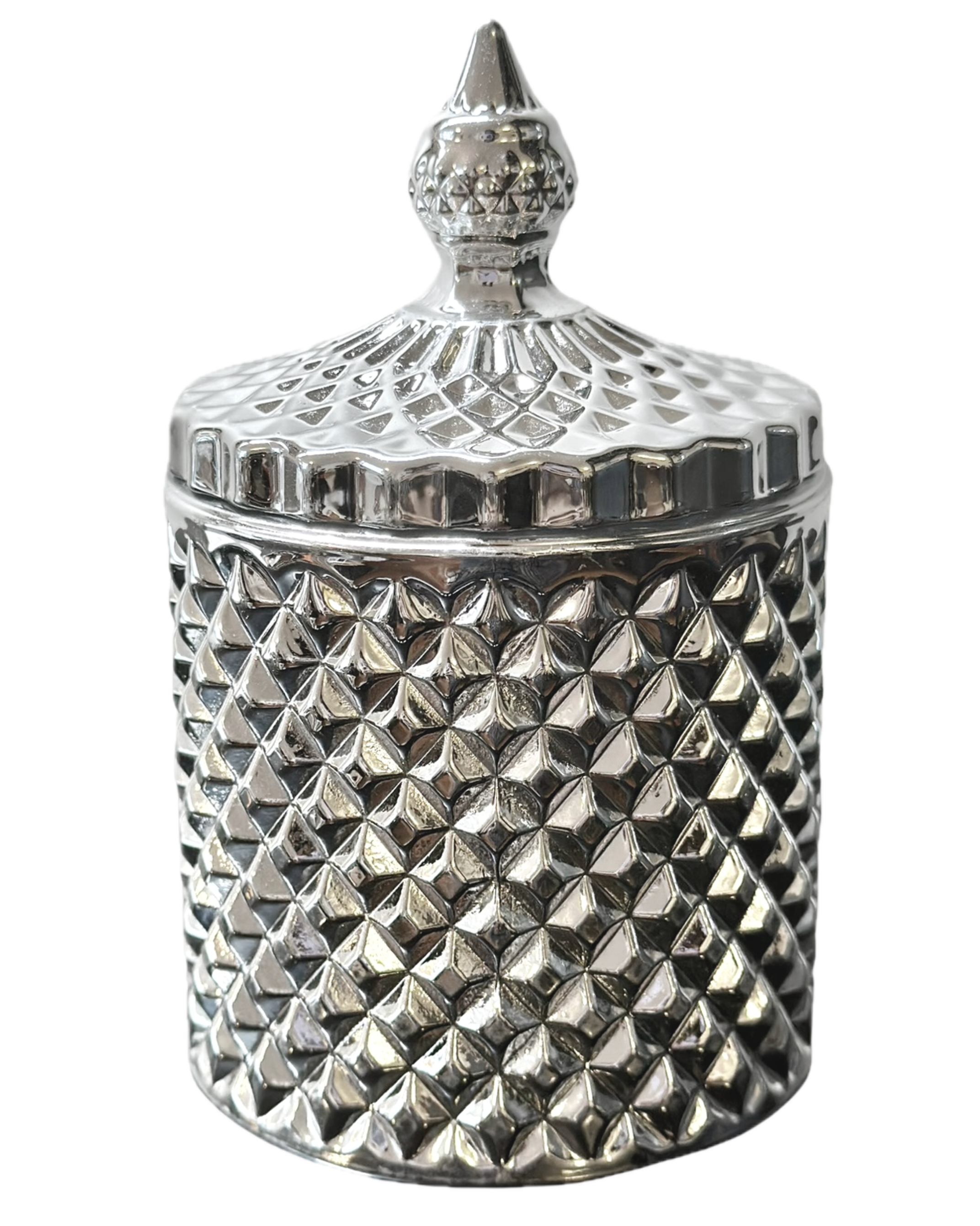 Silver Electroplated Crystal Jar