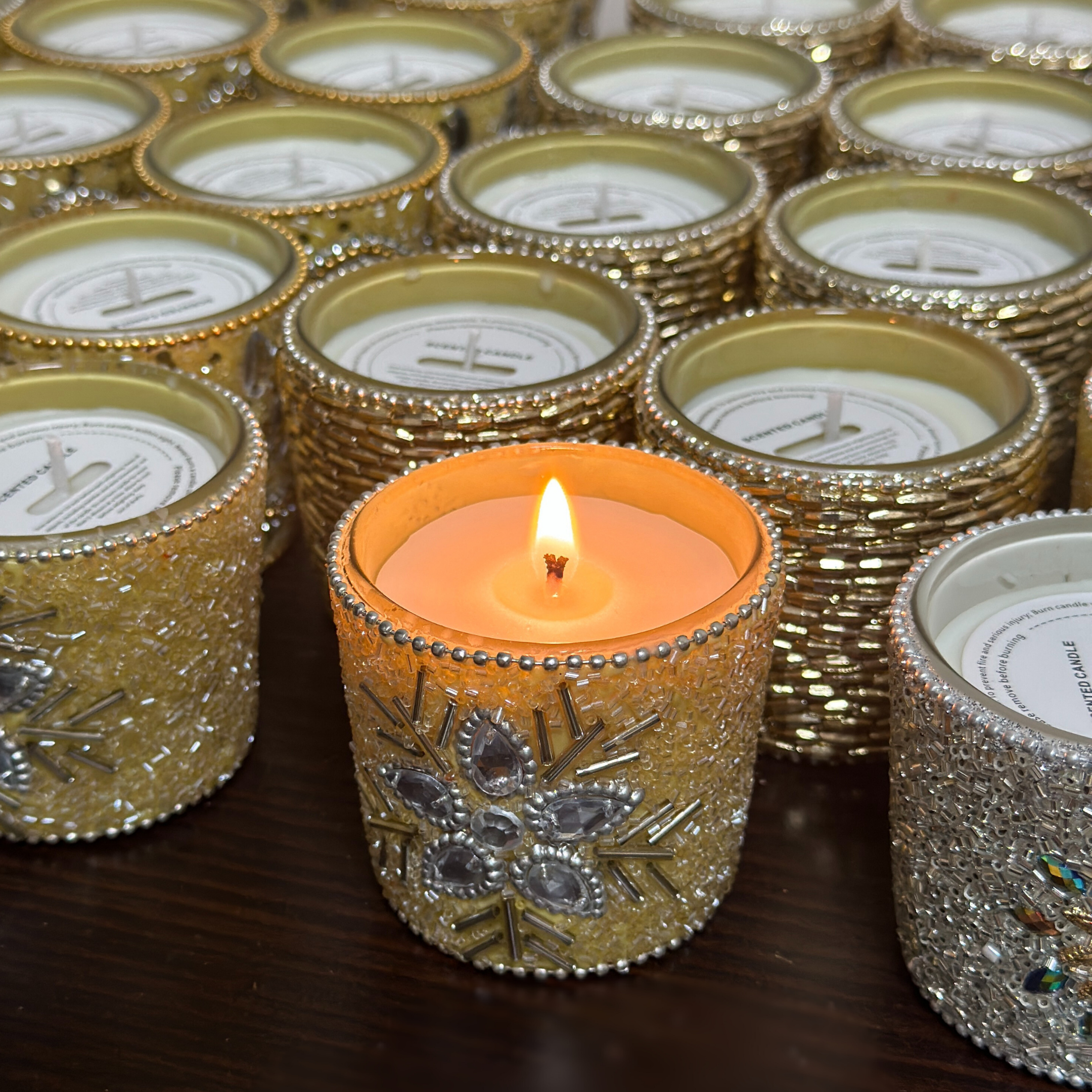 Festive Beaded Jars